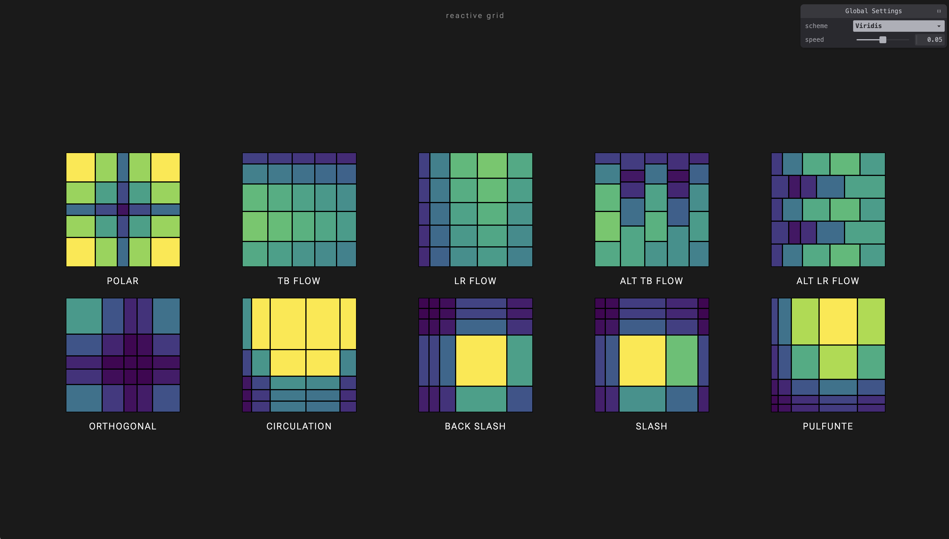 reactive grid